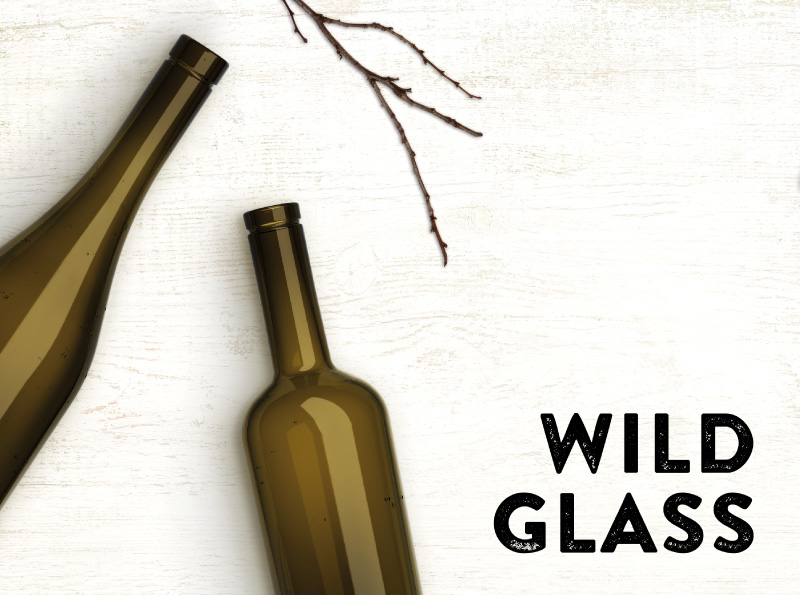 Botellas de vidrio reciclado wild glass